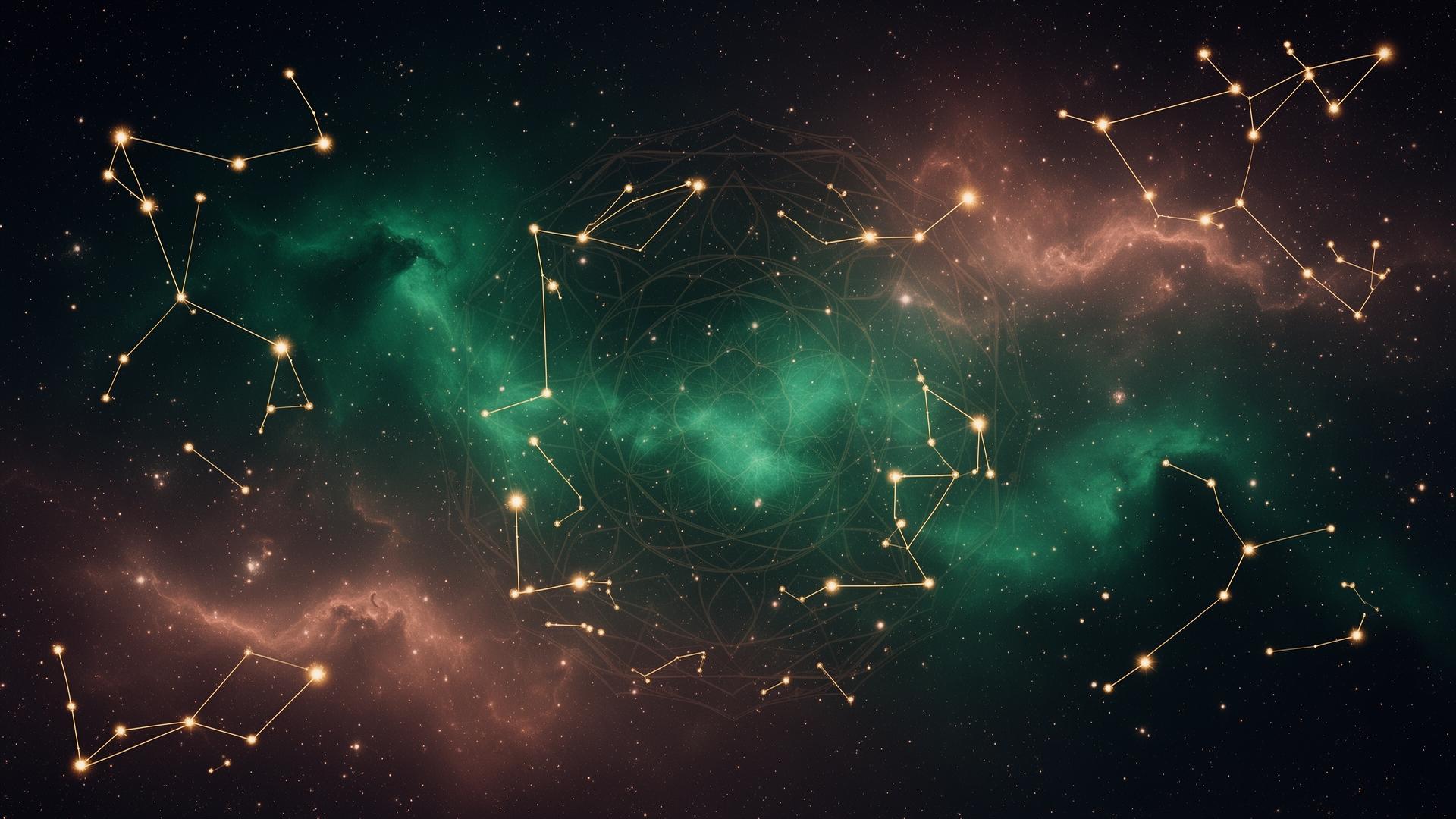 Mystical celestial sky